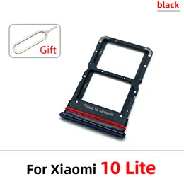 50 st Original Nytt SIM -korthållare Tray Slot Adapter Socket SD Card för Xiaomi Mi 10 10T Pro Lite SIM -kortfack med reparationsverktyg