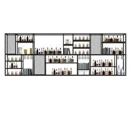 Przechowywanie na ścianę stojaki na wino Uchwyt whisky whisky pionowy spiżarnia stojak na wino czarny sklep z alkoholem