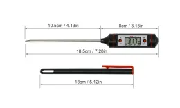 Digitales Küchenthermometer BBQ Fleischwasseröl Kochkocher Elektronikofen Ofen -Thermometer mit Röhrchenmessthermometern