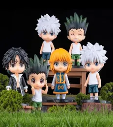 6pcset Hunter x Аниме Рисунок Gon Css killua Zoldyck Action Kurapika фигурная модель модели Doll Toys H08243679412