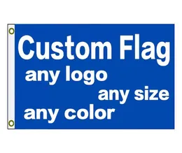 Niestandardowy baner flagi nadruku 3x5 stóp z logo projektowym dla DIY DIY Flagi DHL Shiping4389544