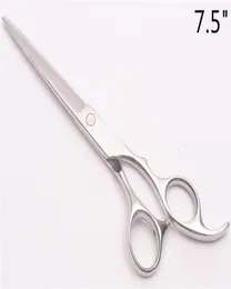 C1006 7 5Inch Japan 440C Anpassad logotyp Silver Professional Human Hair Scissors Barbers frisörsaxar Skärning eller Thin244x5184367