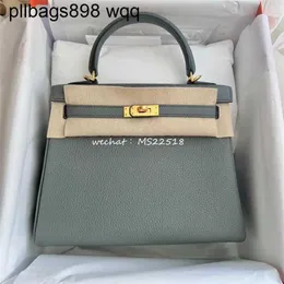 Borse 7a kelis in pelle genuina in pelle fatta a mano Crossbody Epsom Cowhide borse personalizzate borse personalizzate in cuoio verde in pelle pura fatta fatta a mano