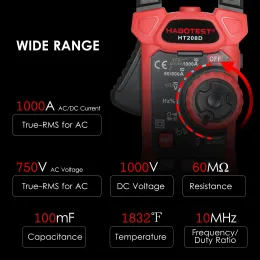 HABOTEST HT208D AC/DC Digital Clamp Clamp Meter True-RMS MultiMeter anto-anto-anto-anto-anto clamp with amp volt ohm diode