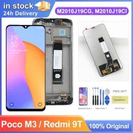 Shavers 6.53 "POCO M3 POCOM3 Ekran Ekran Değiştirme, Xiaomi Redmi için 9T M2010J19CG LCD Ekran Çerçeveli Dijital Dokunmatik Ekran