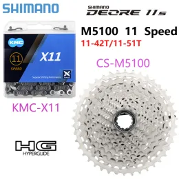 Shimano Deore CS-M5100 Cassetta 11S MTB K7 42T 51T MOUNTING BIKE CRATCHET 11V CAGATURA X11 11 Velocità di parti in bicicletta a ruota libera