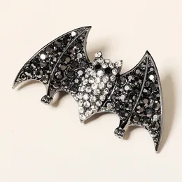 Acessórios para cabelos de Halloween Black Rhinestone Spider Hair Clips for Women Girls Punk Goth Jewelry Bat Skull Hairpi