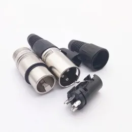 Новый 2024 3PIN XLR Микрофона Аудио -адаптер заглушка 3 PIN -контакт XLR Самец -подъемный кабельный кабельный разъем для соединителя припоя микрофон - для XLR -