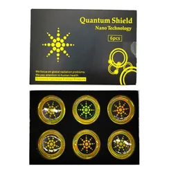 Quantum Shield Anti Radiation Stickers Energy Antielectromagnetic wave Cell Phone Anti Radiation Gadgets 6pc pack Silver and Gold5923343