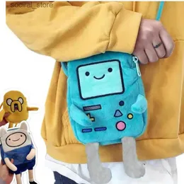 Stuffed Plush Animals Finn Jake Game Anime Figure Crossbody Bag Swag Rap Plush Coin Phone Bags Advanture Robert BMO Bag Stuffed Toys for Child Gift L411