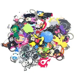 سلاسل مفاتيح نمط عشوائي PVC PVC Soft Rubber Cartoon anime key Ring Association Party Gift Whole4616320