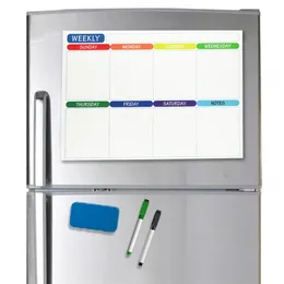 Limpa útil útil sem rastreamento Faça o cronograma melhor resistência a arranhões calendário de aprendizado Plano de geladeira adesivo magnético