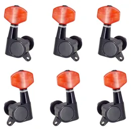 Afinador de travamento fechado de 6x 3R3L com parafuso de montagem para parafuso acústico Tuning Machine Tuner Machine para guitarra e violão