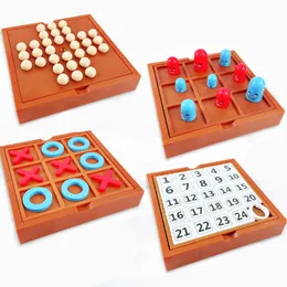 2 игрока Tic Tac Tac Toe Grote Eet Kleine Gobble Board Game Gud-Kind Interactive Concurrentie Wedstrijd Party Games