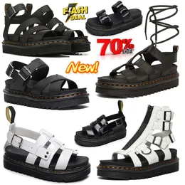 2024 New Doc Marteens Sandals Sapatos de praia casuais