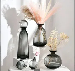 Vasen kreatives Licht Luxus transparentes Glas Vase Esstisch Wasser Dekoration Nordic Home Blumenarrangement Dekorative Kunst