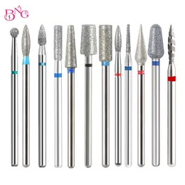 2pcs/Set Diamond Manicure Drill Bits Gel Prose Remover Cutter Cutter Cutice Bit Bint для электрических инструментов аксессуаров для ногтей.