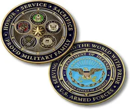 Proud Military Family US Armed Forces Challenge Coin USCG US COAST GUARD CHALLENGE COIN 9064769