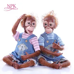 Monkey Doll Reborn Toy Bebe Doll Reborn Baby miękkie ręcznie robione nowonarodzone lalka dla dzieci gotowe malowane dzieła sztuki wysokiej jakości prezent dla dzieci