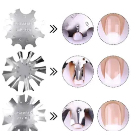 1pcs Easy French Cut Tips a forma a V TIPS TRIMMER CURVE C-CURVE/Ovalo Strumenti di linea in acciaio in acciaio Nail art Cutter acrilico #AM1