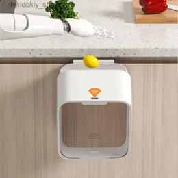 Cestino per rifiuti Mi Cestino per sensore intelligente montato a parete non può perforare la cucina per la casa per la cucina del bagno di scarto Smart Home Hih Capacity Recycle Bin L49