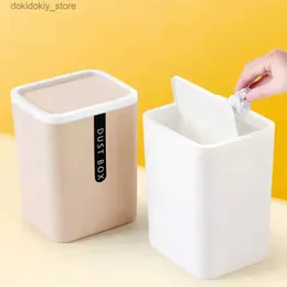 쓰레기통 미니 쓰레기 제거 가능 360 Deree Small Waste Bin Lihtweiht는 공간 선 드라이 배럴 쉐이크 커버 스토페 버킷 L49를 절약합니다.