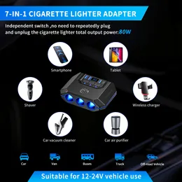 RandPow Lighters 12V-24V CAR TAGELTETTE LITER SOCKET SPLITTERプラグ120WオートガジェットLED USB充電器用携帯電話用