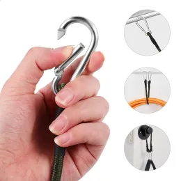 번지 코드 스트랩 코드 Carabiner Clip Lashing Lashing TIE 탄성 스트랩 야외 임무 무거운 다운 래칫 자전거 카고 랙