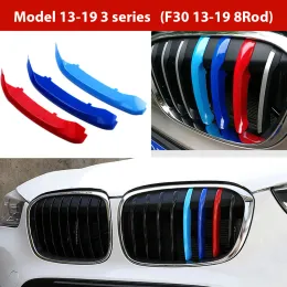 3pcs m Leistung für BMW x1 E84 F48 X2 F39 X3 F25 G01 X4 F26 G02 X5 E70 F15 G05 X6 E71 F16 G06 Auto Rennsport -Gitter -Kühlergrillstreifen Streifen