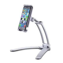 Rotating Portable Monitor Wall Desk Metal Stand Fit for Below 5-15.5inch Monitor Tablet Mobile Phone Holders