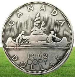 Um conjunto de 19531966 12pcs Canadá 1 dólar artesanato Elizabeth II Dei Gratia Regina Copiar moedas baratas Factory Nice Acessórios para casa2129504