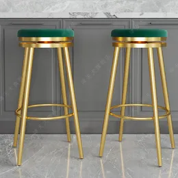 Modern High Swivel Bar Stool Gold Luxury Vintage Nordic Bar Stol Designer Dining Silla Para Barra de Cocina Bar Furniture Mzy