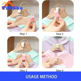 10/20 PCS Mini Clother Hold Connector Hooks Hucked Cascading Organizer حامل خزانة خزانة مقاطع موسع لتوفير مساحة