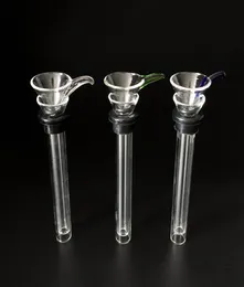 Glass slides set malefemale stem slide funnel tube rubber grommet downstem for water pipe glass bong 8819431