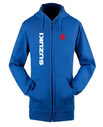 Hoodies homens Suzuki Logotipo Imprimir casual Sortos de manga longa Capuz Capuz Jaqueta de zíper masculino Capuz de capuz3441113