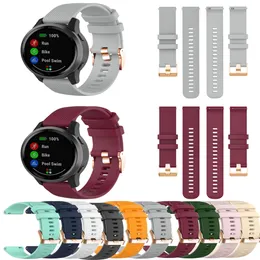 20 mm rem för Garmin Venu Sq VivoActive 3 Silikonrem för föregångare 645 245 Vivomove HR Smart Watch Strap Armband