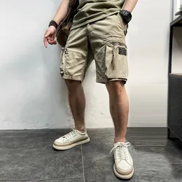 Homens de verão marca casual bolsos clássicos de camuflagem shorts de carga masculina fora moda moda swort shorts algodão homens 240410