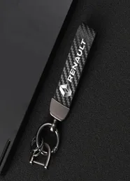 Keychains de couro Chave de couro Chave de 360 graus Rotas de ferradura de ferradura para Renault Megane 2 3 4 Clio Duster Captur Acessórios5624942