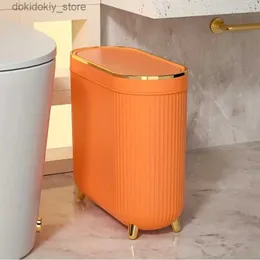 Lixeiras de lixo lixo compacto lixo de close silencioso para banheiro/quarto-Espaço livre de eletricidade Savin com tampa opcional L49