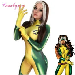 Anna Marie Rogue Cosplay x Men Cosplay Bodysuit 3D Costume de impressão adulto crianças zentai terno de halloween figurino feminino meninas