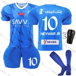 2324 Riyadh New Moon Football Neymar 10 Jersey with Advertising Version Set Bemous