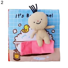 3D Baby Cloth Book Bath Potty Spädbarn Tidig kognitiv utveckling Utbildningsleksak Education Toy