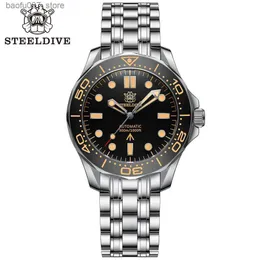 Avanadores de pulso Steeldive SD1957 Aço 42mm 42 mm Borte de cerâmica vintage 200m NH35 Luminous Sapphire Glass Men Automatic Men Relloj