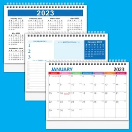 Calendario per il desktop con carta spessa resistente portatile non è facile da rompere il mini calendario flessibile per l'ufficio