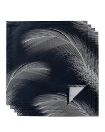 Feather Gradient Table Napkin Set Wedding Banquet Table Cloth Soft Tea Towels Dinner Table Handkerchief