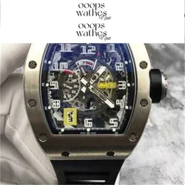 Дизайнерские мужские часы Luxury Brand Watch Automatic SuperClone RM030 Hollowed Dial 18K Platinum с 12016 CardCarbon Fiber Sapphire