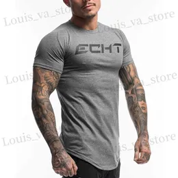T-shirt maschile da uomo maglietta da ginnastica per bodybuilding sport maglietta magro