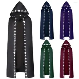 Herren -Grabenmäntel Mann Mantel Velvet Cloak Coat Jacke Wicca Robe mittelalterlicher Kap -Schal Halloween Oper Cosplay Larp Wizard Kostüm Stickerei
