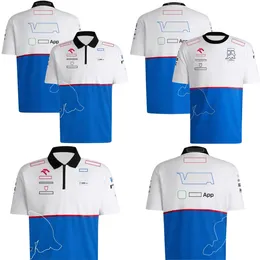 2024 F1 Nuova stagione T-shirt per uomini Formula 1 maglietta con polo con cerniera per le gare estive T-shirt magliette maglietta
