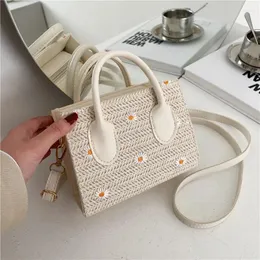 Axelväskor mode vår och sommar crossbody väska för kvinnor 2024 läder vävd kvinnlig designer casual små färska handväskor